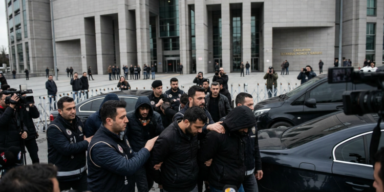 Borsa manipülasyonu soruşturmasında gözaltına alınan şüpheliler İstanbul Adalet Sarayı'na sevk edildi.